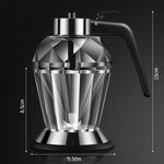 Diamond Glass Oil Jug – 200ML Drip-Free Press Dispenser for Kitchen