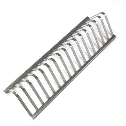Metallic grill on a white background