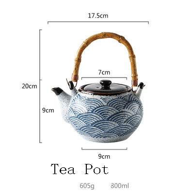 Japanese Ceramic Teapot – Large-Capacity Hand-Painted Restaurant Teapot