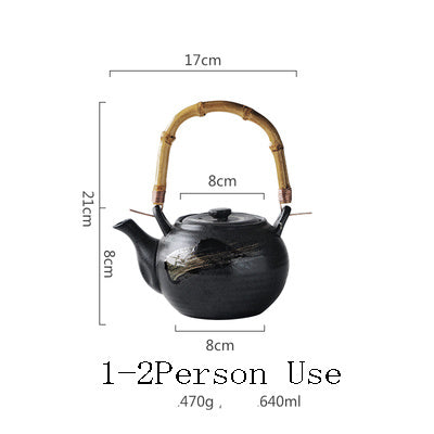 Japanese Ceramic Teapot – Large-Capacity Hand-Painted Restaurant Teapot