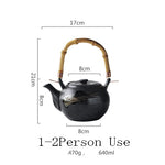 Japanese Ceramic Teapot – Large-Capacity Hand-Painted Restaurant Teapot