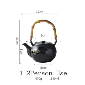 Japanese Ceramic Teapot – Large-Capacity Hand-Painted Restaurant Teapot