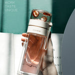 Glass Tea Infuser Bottle – Double Wall Leak-Proof Water Bottle 450ML