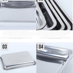 Stainless Steel Storage Tray – Square & Rectangular Kitchen Pan 27×20CM