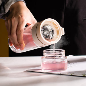 Glass Tea Infuser Bottle – Double Wall Leak-Proof Water Bottle 450ML