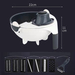 Hand-Crank Vegetable Cutter – Manual Grater & Slicer with 3 Blades
