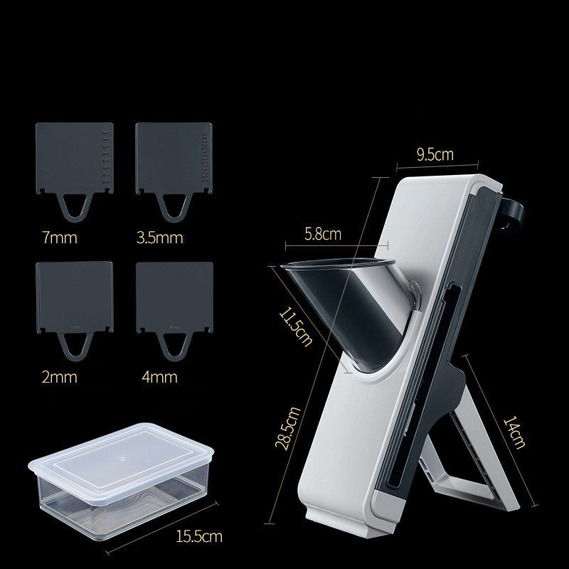 Phone holder with dimensions on a black background