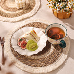 Tassel Grass Insulated Dining Table Mat – Round Cotton Heat-Resistant Pad