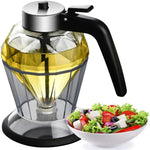 Diamond Glass Oil Jug – 200ML Drip-Free Press Dispenser for Kitchen