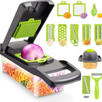 Vegetable Cutter with 8 Blades – Kitchen Gadget for Slicing & Shredding