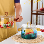 Borosilicate Glass Pot – Household Heat-Resistant Glass Cooking Pot 1.5L