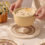 Tassel Grass Insulated Dining Table Mat – Round Cotton Heat-Resistant Pad